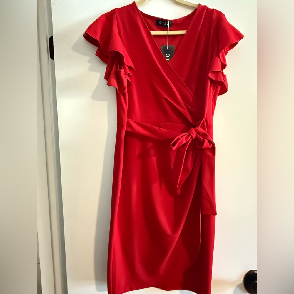 Oten brand, Size L, Red dress.